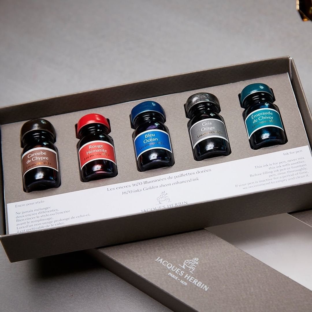 Jacques Herbin 1670 Anniversary Ink Set (10 ML - Set of 5) 14000JT - SCOOBOO - JHB_1670_INKSET_10ML_ST5_14000JT - Ink Bottle