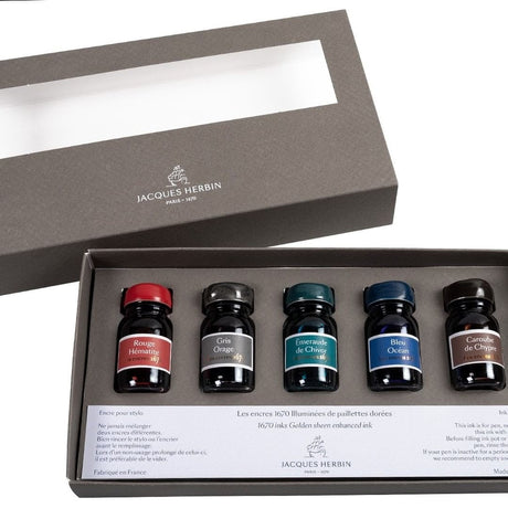 Jacques Herbin 1670 Anniversary Ink Set (10 ML - Set of 5) 14000JT - SCOOBOO - JHB_1670_INKSET_10ML_ST5_14000JT - Ink Bottle