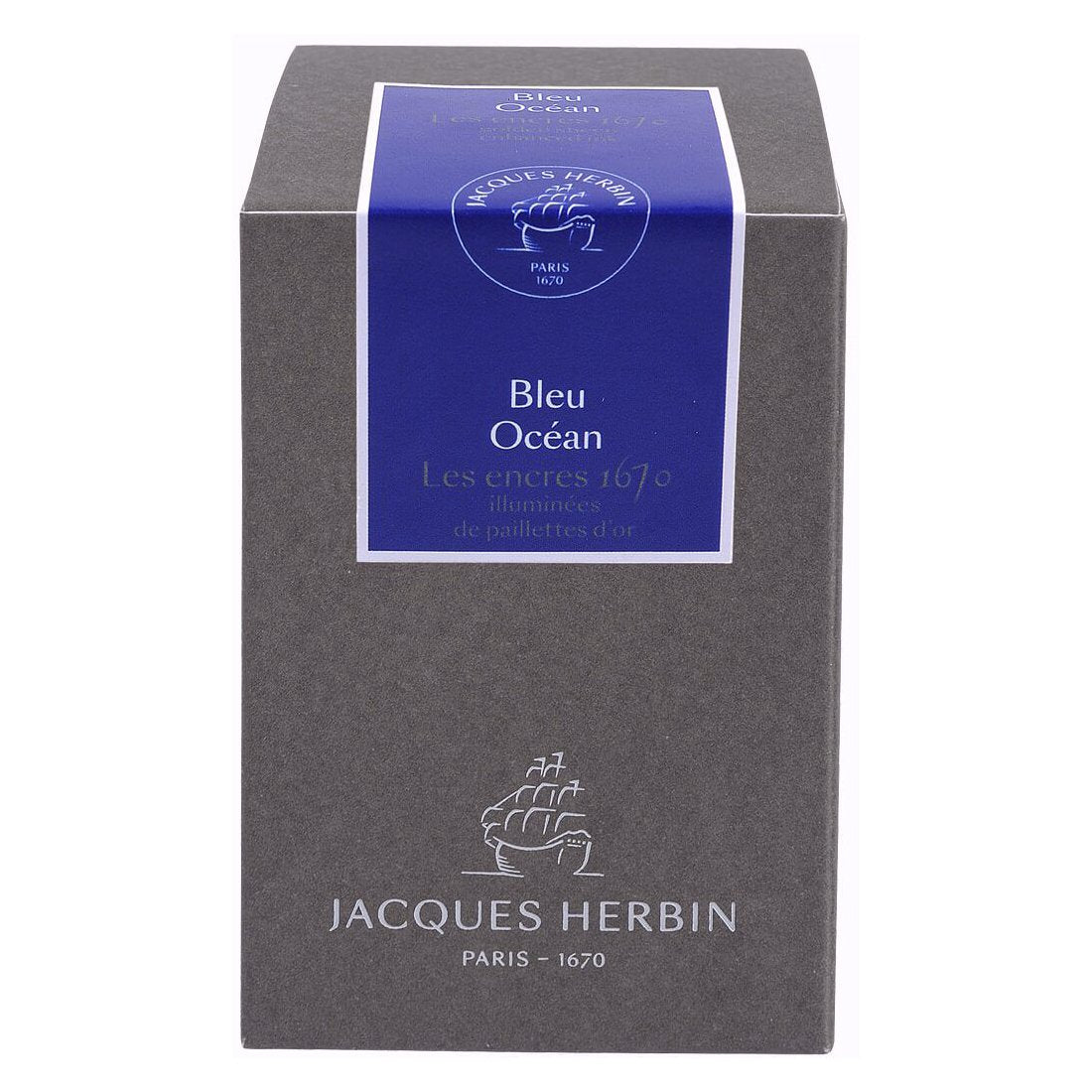 Jacques Herbin 1670 Ink Bottle (Blue Ocean - 50ML) 15018JT - SCOOBOO - JHB_1670_INKBTL_BLUOCN_50ML_15018JT - Ink Bottle