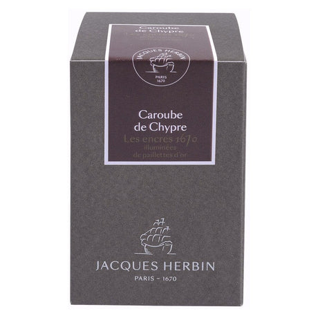 Jacques Herbin 1670 Ink Bottle (Carob of Cyprus - 50ML) 15045JT - SCOOBOO - JHB_1670_INKBTL_CROBCYP_50ML_15045JT - Ink Bottle