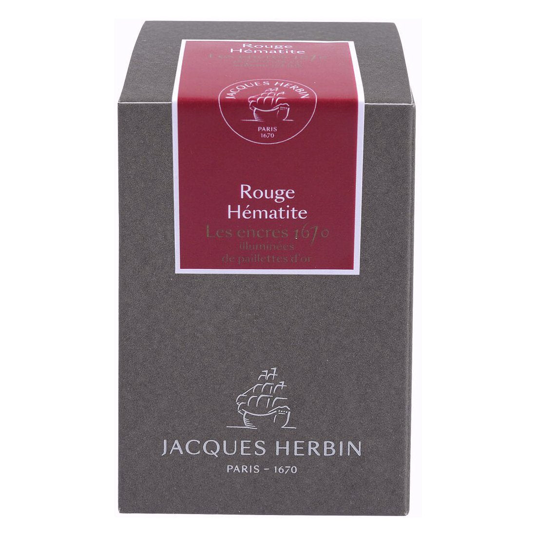 Jacques Herbin 1670 Ink Bottle (Scarlet Red - 50ML) 15026JT - SCOOBOO - JHB_1670_INKBTL_SCRRED_50ML_15026JT - Ink Bottle