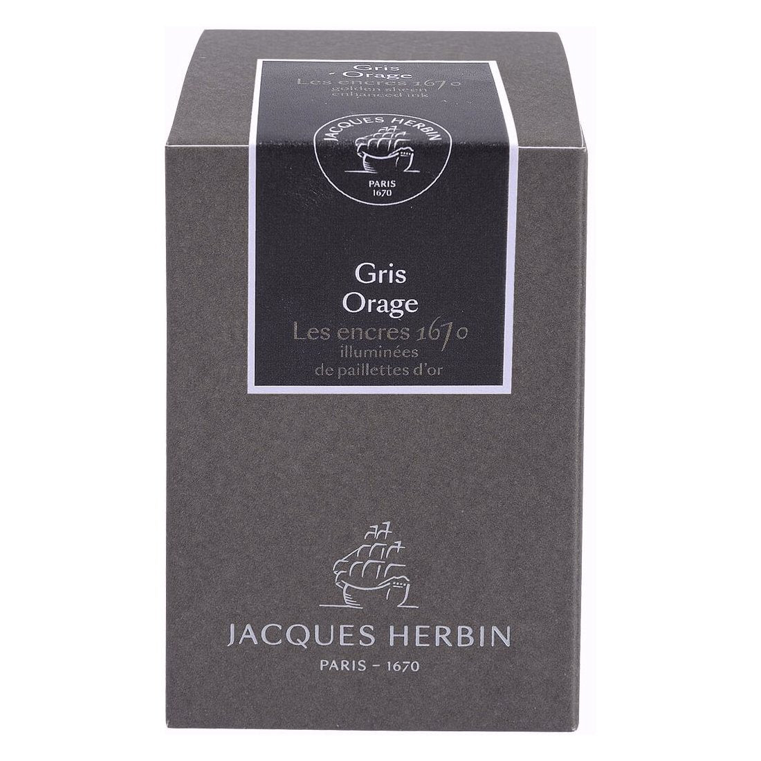 Jacques Herbin 1670 Ink Bottle (Stormy Grey - 50ML) 15009JT - SCOOBOO - JHB_1670_INKBTL_STMGRY_50ML_15009JT - Ink Bottle