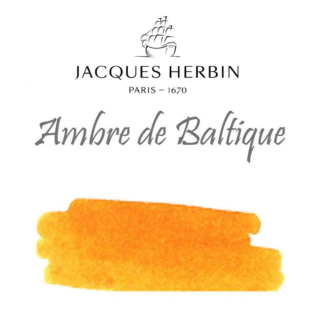 Jacques Herbin Essentielles Ink Bottle (Ambre de Baltique - 100 ML) 17141JT - SCOOBOO - JHB_INKBTL_AMBBLT_100ML_17141JT - Ink Bottle