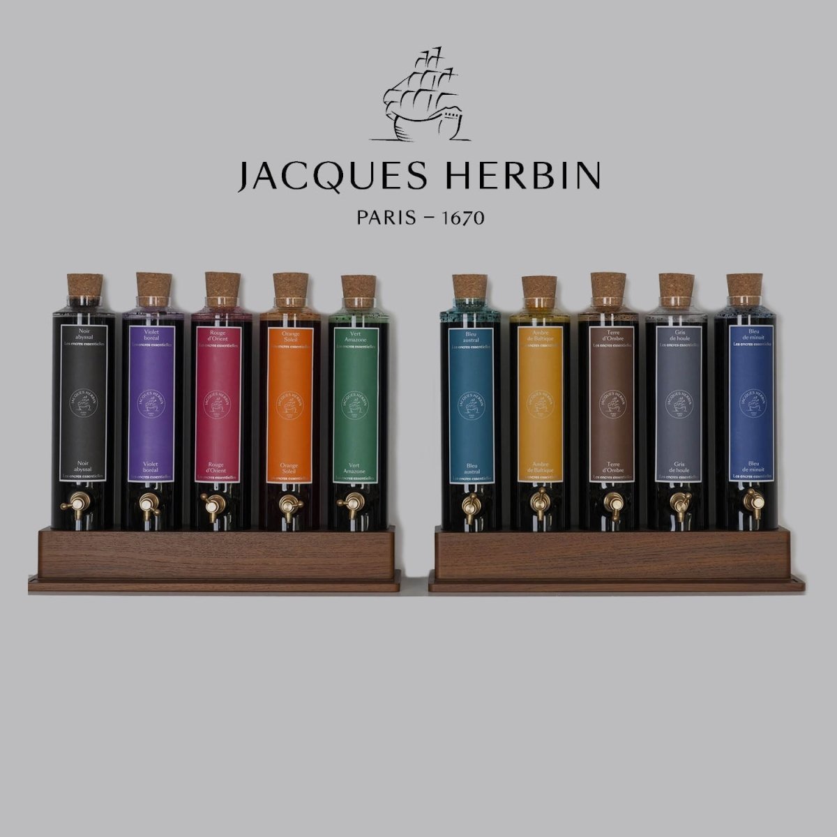 Jacques Herbin Essentielles Ink Bottle (Ambre de Baltique - 15 ML) 12141JT - SCOOBOO - JHB_INKBTL_AMBBLT_15ML_12141JT - Ink Bottle