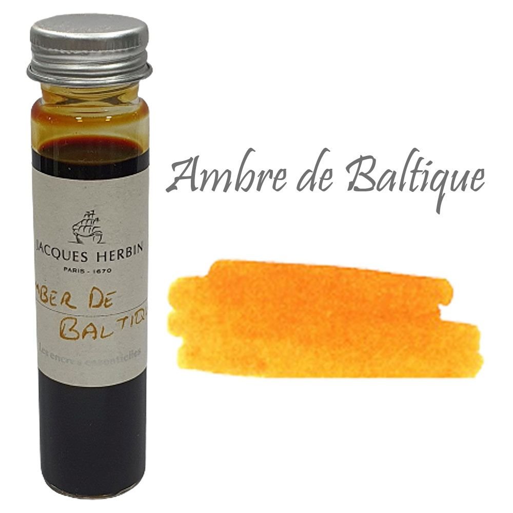 Jacques Herbin Essentielles Ink Bottle (Ambre de Baltique - 15 ML) 12141JT - SCOOBOO - JHB_INKBTL_AMBBLT_15ML_12141JT - Ink Bottle