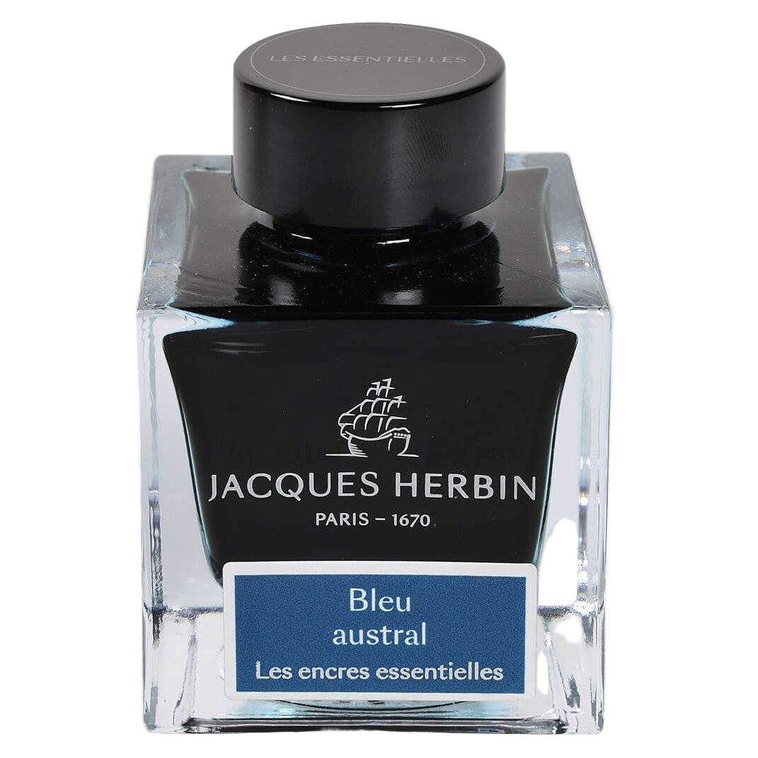 Jacques Herbin Essentielles Ink Bottle (Bleu Austral - 50 ML) 13116JT - SCOOBOO - JHB_INKBTL_BLUAUS_50ML_13116JT - Ink Bottle