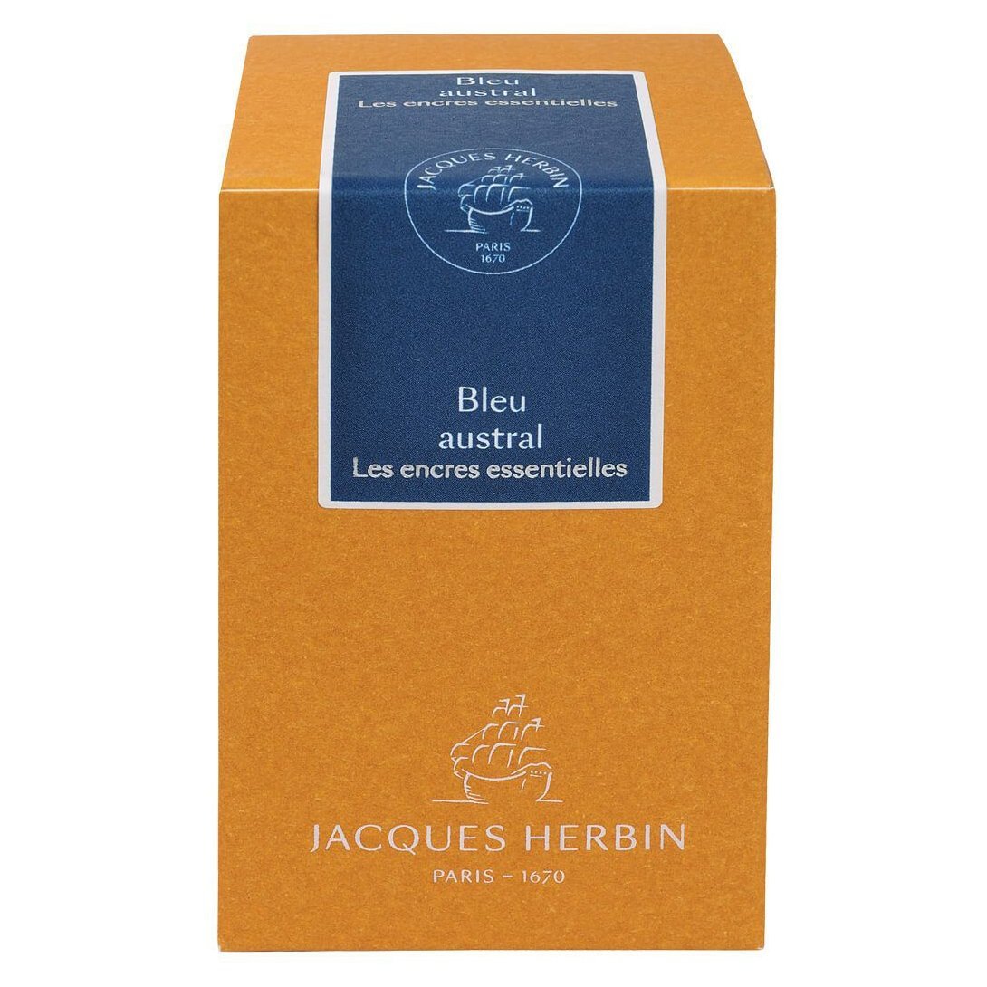 Jacques Herbin Essentielles Ink Bottle (Bleu Austral - 50 ML) 13116JT - SCOOBOO - JHB_INKBTL_BLUAUS_50ML_13116JT - Ink Bottle