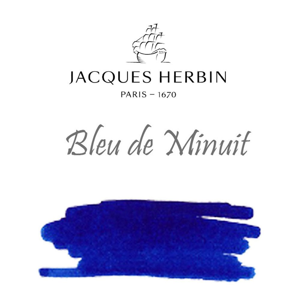 Jacques Herbin Essentielles Ink Bottle (Bleu de Minuit - 100 ML) 17119JT - SCOOBOO - JHB_INKBTL_BLUMNT_100ML_17119JT - Ink Bottle