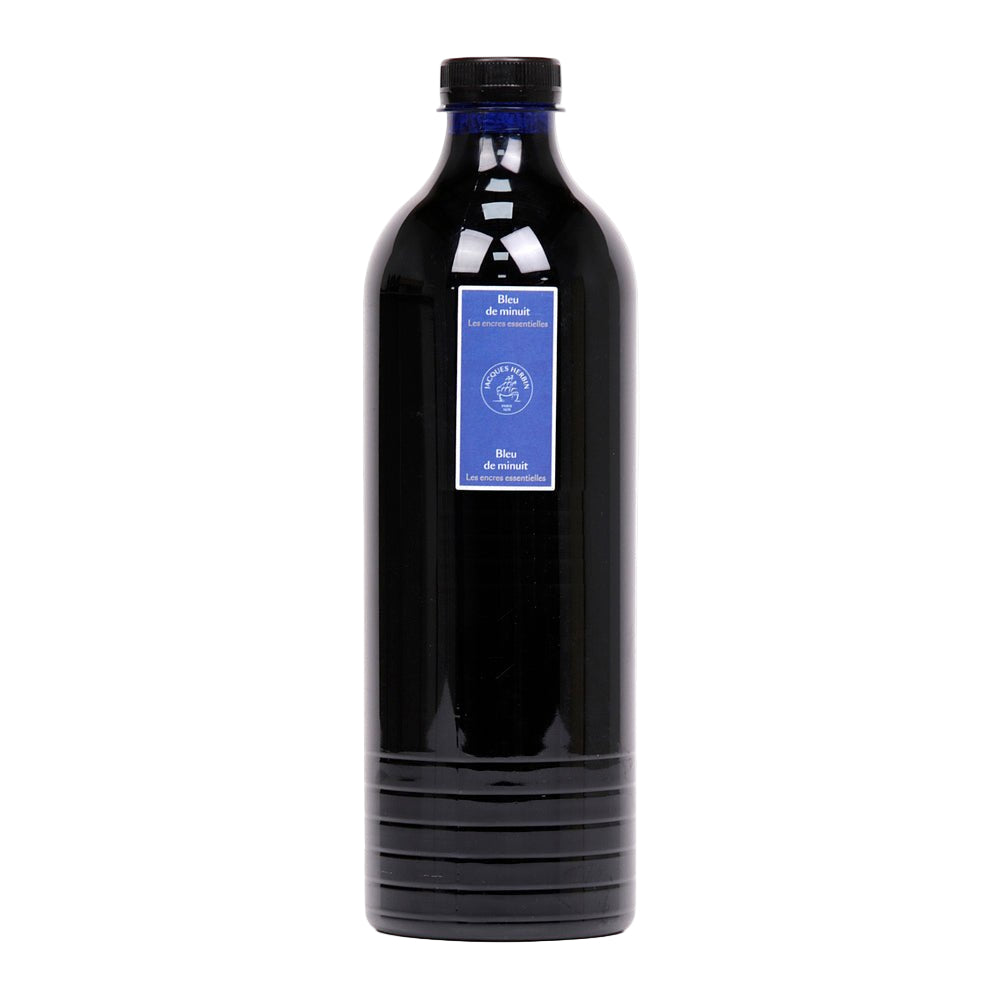 Jacques Herbin Essentielles Ink Bottle (Bleu de Minuit - 1500 ML) 13519JT - SCOOBOO - JHB_ESS_INKBTL_BLUMNT_1500ML_13519JT - Ink Bottle