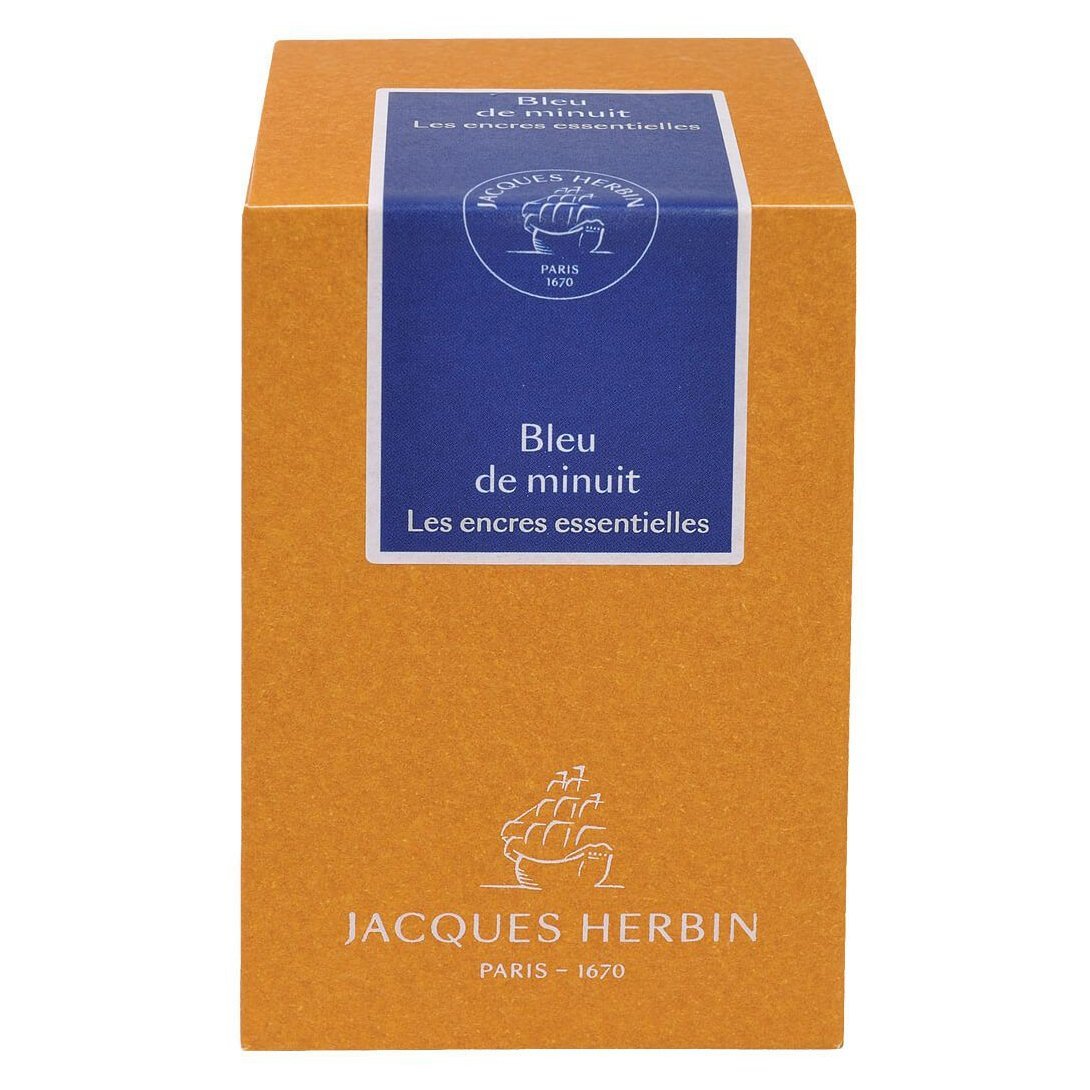 Jacques Herbin Essentielles Ink Bottle (Bleu de Minuit - 50 ML) 13119JT - SCOOBOO - JHB_INKBTL_BLUMNT_50ML_13119JT - Ink Bottle