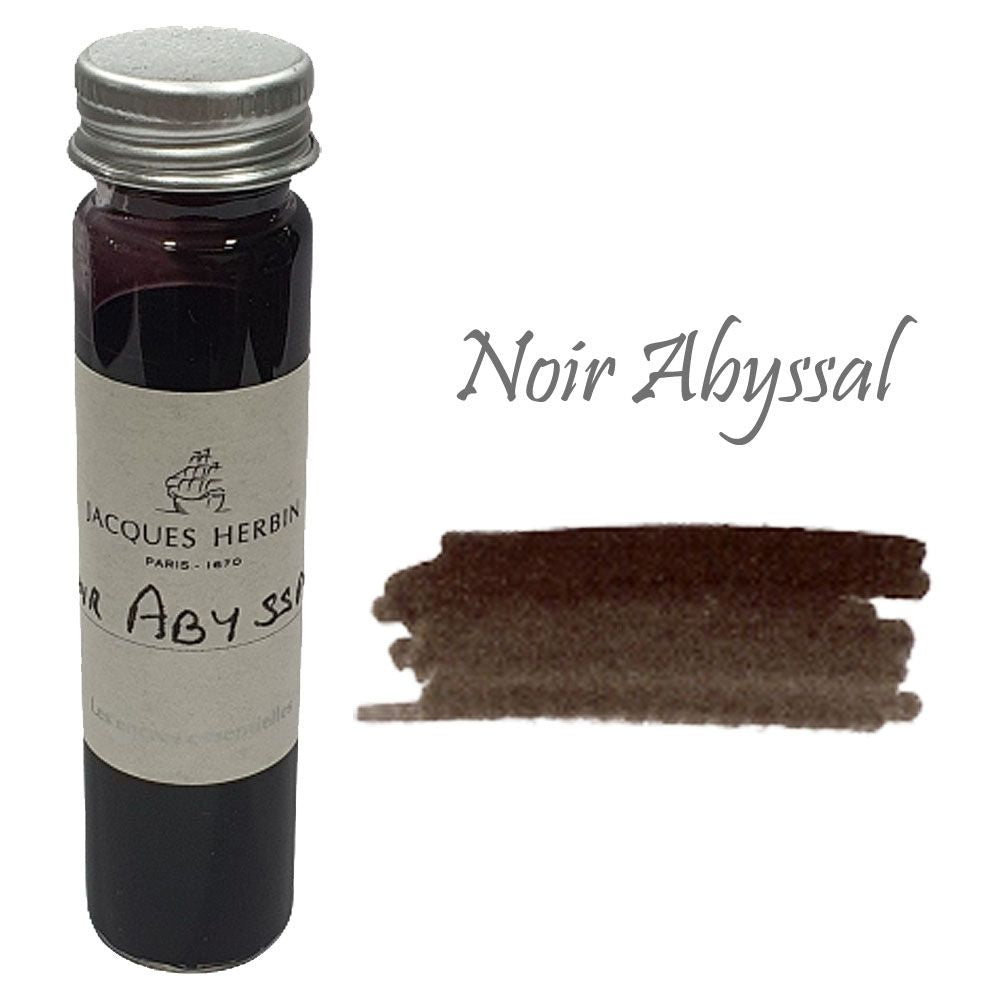 Jacques Herbin Essentielles Ink Bottle (Noir Abyssal - 15 ML) 12109JT - SCOOBOO - JHB_INKBTL_NOIABY_15ML_12109JT - Ink Bottle