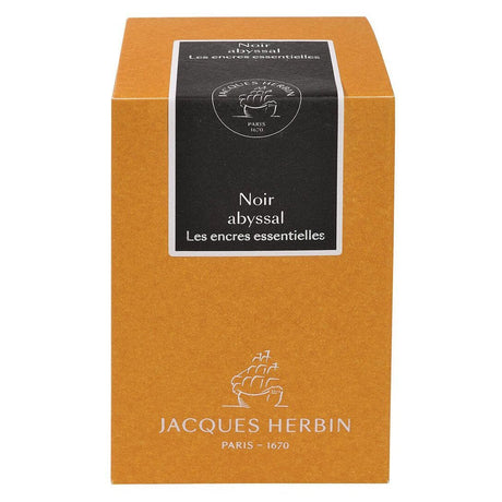 Jacques Herbin Essentielles Ink Bottle (Noir Abyssal - 50 ML) 13109JT - SCOOBOO - JHB_INKBTL_NOIABY_50ML_13109JT - Ink Bottle