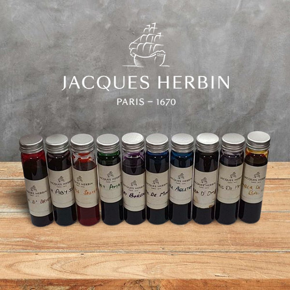 Jacques Herbin Essentielles Ink Bottle (Orange Soleil - 15 ML) 12157JT - SCOOBOO - JHB_INKBTL_ORNSOL_15ML_12157JT - Ink Bottle