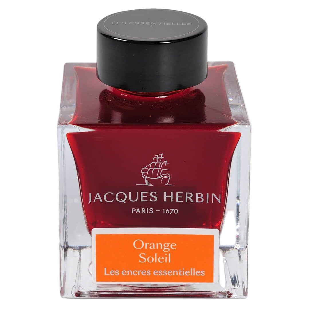 Jacques Herbin Essentielles Ink Bottle (Orange Soleil - 50 ML) 13157JT - SCOOBOO - JHB_INKBTL_ORNSOL_50ML_13157JT - Ink Bottle