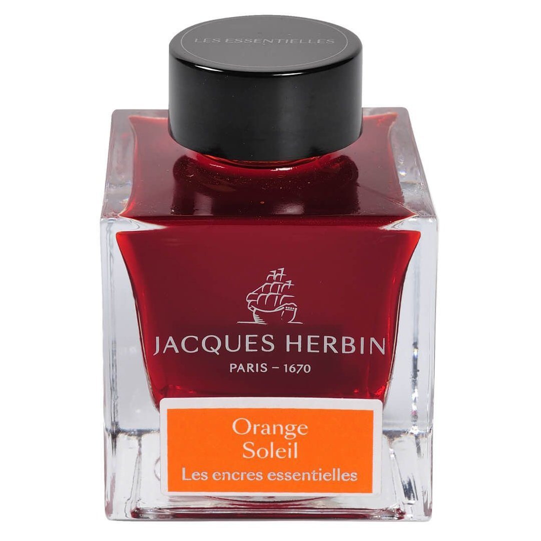 Jacques Herbin Essentielles Ink Bottle (Orange Soleil - 50 ML) 13157JT - SCOOBOO - JHB_INKBTL_ORNSOL_50ML_13157JT - Ink Bottle