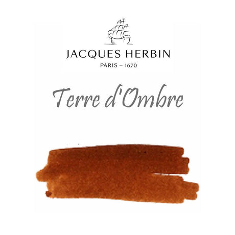 Jacques Herbin Essentielles Ink Bottle (Terre d'Ombre - 100 ML) 17147JT - SCOOBOO - JHB_INKBTL_TREOMB_100ML_17147JT - Ink Bottle