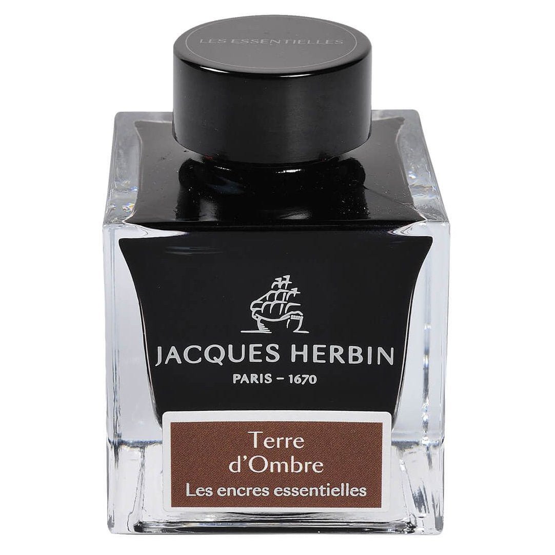 Jacques Herbin Essentielles Ink Bottle (Terre d'Ombre - 50 ML) 13147JT - SCOOBOO - JHB_INKBTL_TREOMB_50ML_13147JT - Ink Bottle