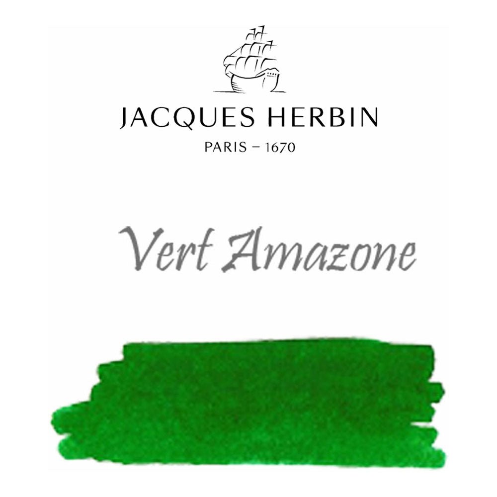 Jacques Herbin Essentielles Ink Bottle (Vert Amazone - 100 ML) 17137JT - SCOOBOO - JHB_INKBTL_VRTAMZ_100ML_17137JT - Ink Bottle