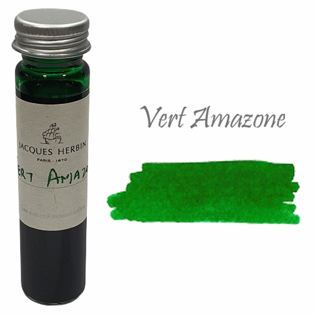 Jacques Herbin Essentielles Ink Bottle (Vert Amazone - 15 ML) 12137JT - SCOOBOO - JHB_INKBTL_VRTAMZ_15ML_12137JT - Ink Bottle