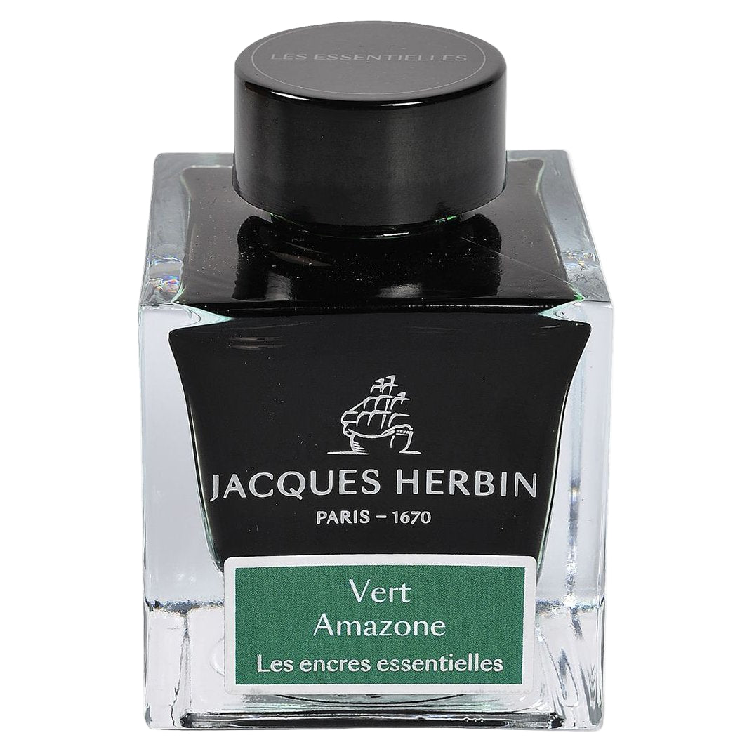 Jacques Herbin Essentielles Ink Bottle (Vert Amazone - 50 ML) 13137JT - SCOOBOO - JHB_INKBTL_VRTAMZ_50ML_13137JT - Ink Bottle
