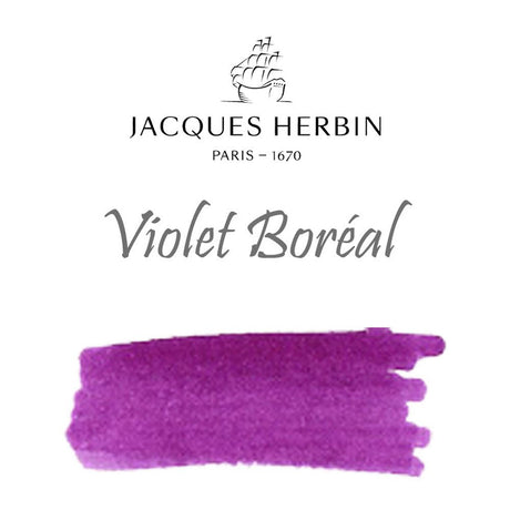 Jacques Herbin Essentielles Ink Bottle (Violet Boréal - 100 ML) 17173JT - SCOOBOO - JHB_INKBTL_VLTBRL_100ML_17173JT - Ink Bottle