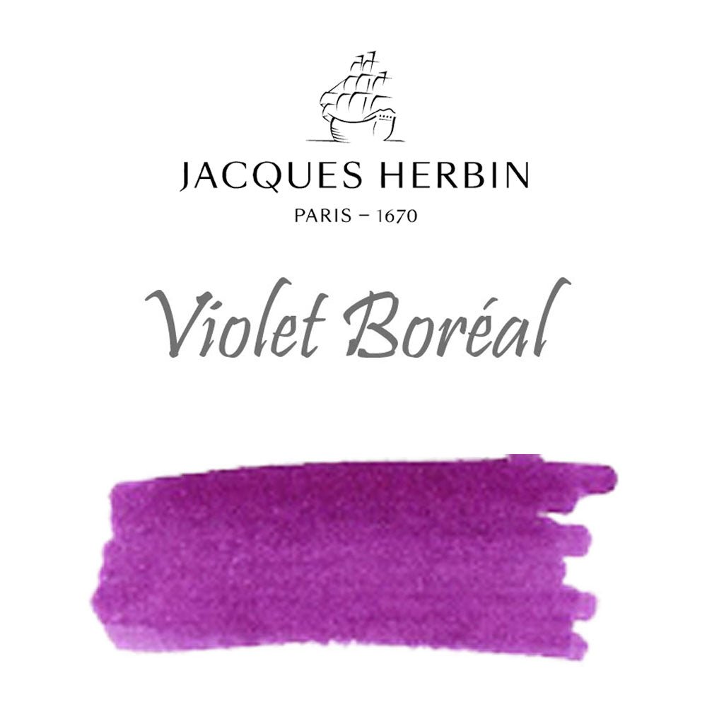 Jacques Herbin Essentielles Ink Bottle (Violet Boréal - 1500 ML) 13573JT - SCOOBOO - JHB_ESS_INKBTL_VLTBRL_1500ML_13573JT - Ink Bottle