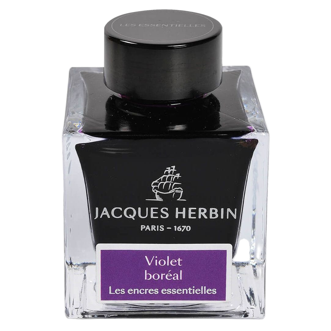 Jacques Herbin Essentielles Ink Bottle (Violet Boréal - 50 ML) 13173JT - SCOOBOO - JHB_INKBTL_VLTBRL_50ML_13173JT - Ink Bottle