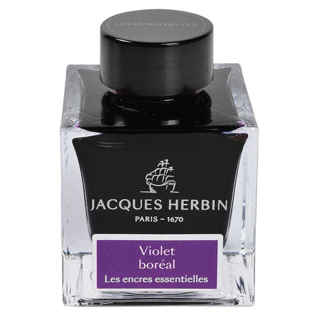 Jacques Herbin Essentielles Ink Bottle (Violet Boréal - 50 ML) 13173JT - SCOOBOO - JHB_INKBTL_VLTBRL_50ML_13173JT - Ink Bottle