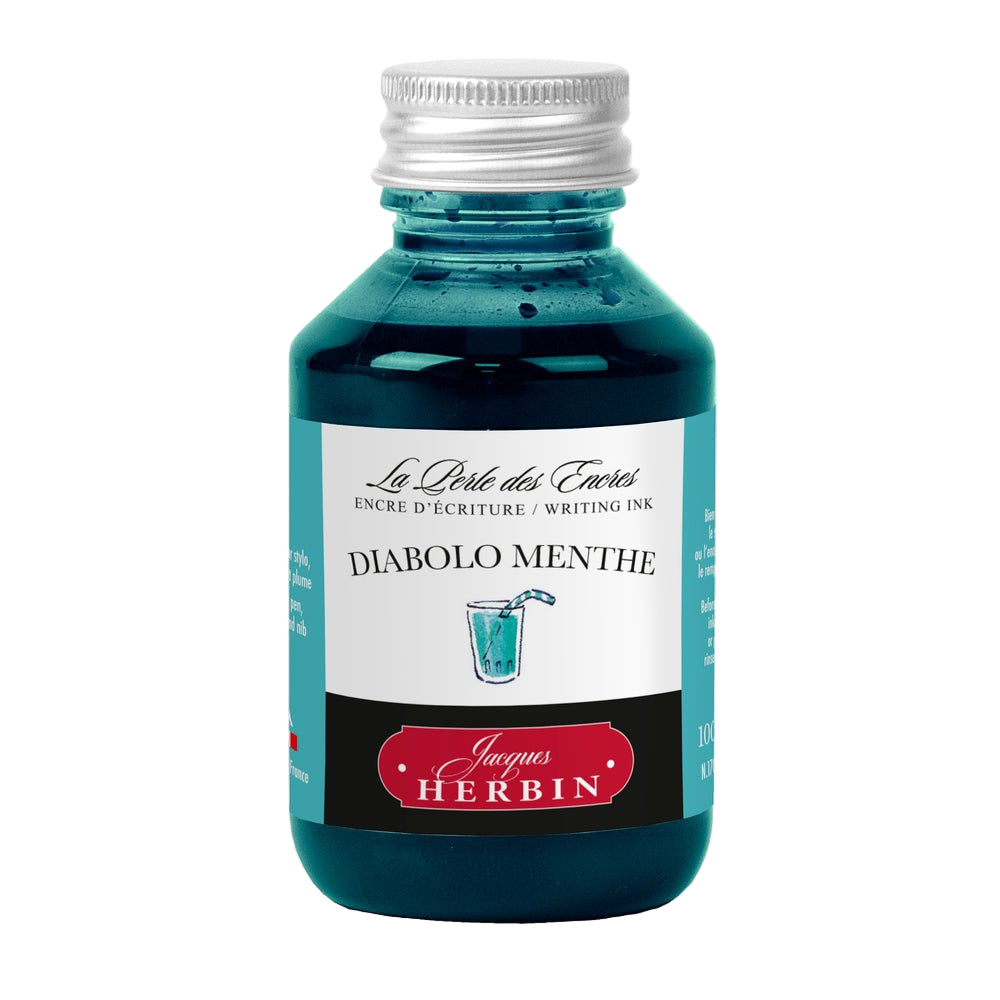 Jacques Herbin Ink Bottle (Diabolo Menthe - 100 ML) 17033T - SCOOBOO - JHB_INKBTL_DBOLMTHE_100ML_17033T - Ink Bottle