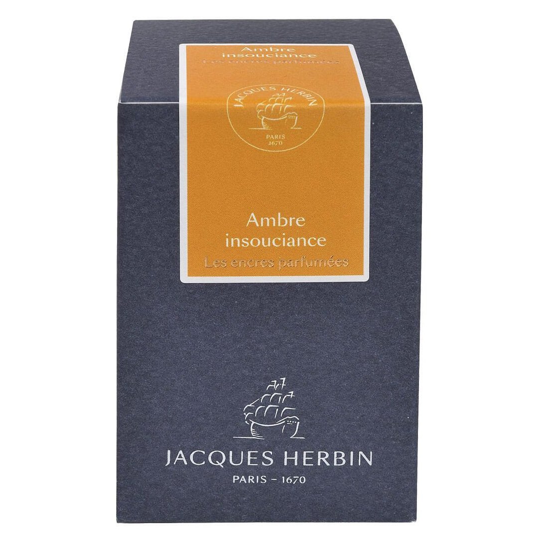 Jacques Herbin Perfumed Ink Bottle (Ambre Insouciance - 50 ML) 14741JT - SCOOBOO - JHB_PRFM_INKBTL_AMBINS_50ML_14741JT - Ink Bottle