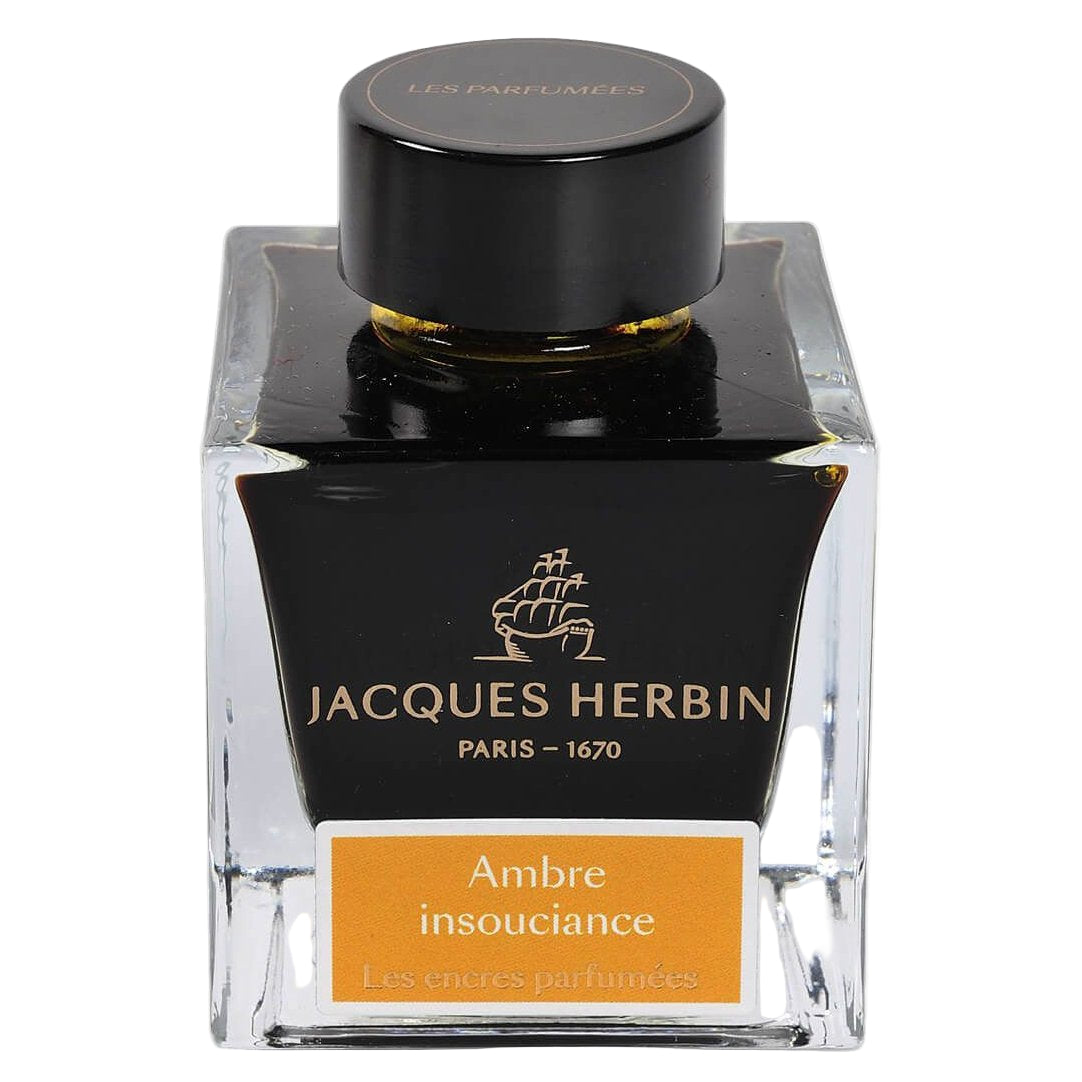 Jacques Herbin Perfumed Ink Bottle (Ambre Insouciance - 50 ML) 14741JT - SCOOBOO - JHB_PRFM_INKBTL_AMBINS_50ML_14741JT - Ink Bottle