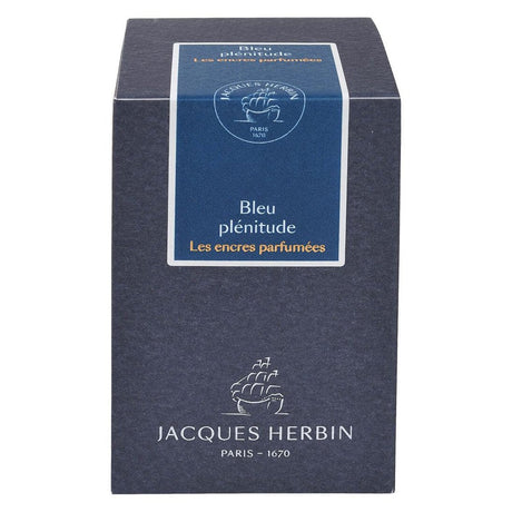 Jacques Herbin Perfumed Ink Bottle (Bleu Plénitude - 50 ML) 14716JT - SCOOBOO - JHB_PRFM_INKBTL_BLUPLE_50ML_14716JT - Ink Bottle