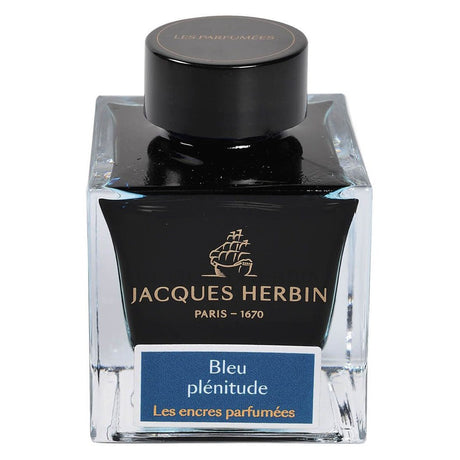 Jacques Herbin Perfumed Ink Bottle (Bleu Plénitude - 50 ML) 14716JT - SCOOBOO - JHB_PRFM_INKBTL_BLUPLE_50ML_14716JT - Ink Bottle
