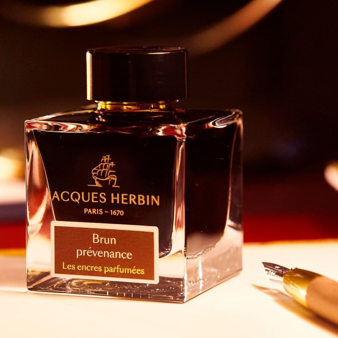 Jacques Herbin Perfumed Ink Bottle (Brun Prevenance - 50 ML) 14747JT - SCOOBOO - JHB_PRFM_INKBTL_BRUPRE_50ML_14747JT - Ink Bottle