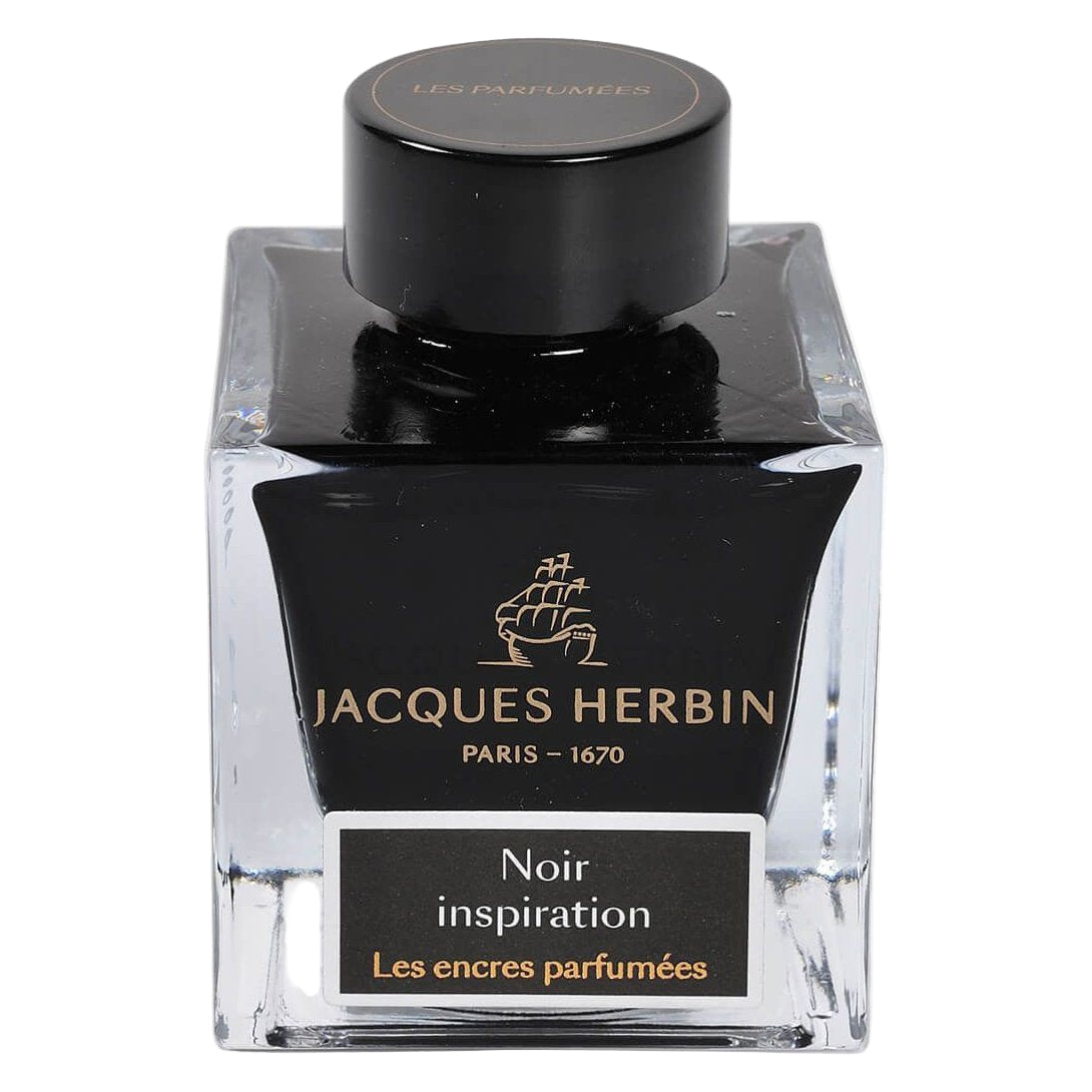 Jacques Herbin Perfumed Ink Bottle (Noir Inspiration - 50 ML) 14709JT - SCOOBOO - JHB_PRFM_INKBTL_NOIINSP_50ML_14709JT - Ink Bottle