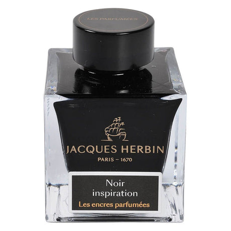 Jacques Herbin Perfumed Ink Bottle (Noir Inspiration - 50 ML) 14709JT - SCOOBOO - JHB_PRFM_INKBTL_NOIINSP_50ML_14709JT - Ink Bottle