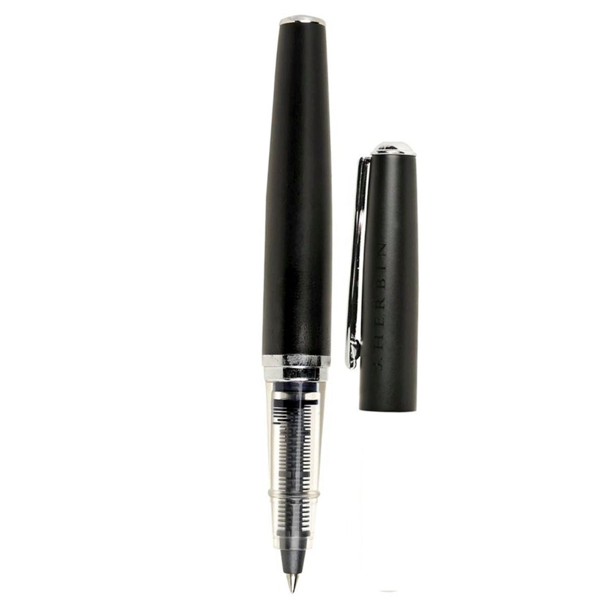 Jacques Herbin Stylo Black Roller Ball Pen 21600T - SCOOBOO - HB_STY_BLK_RB_21600T - Roller Ball Pen