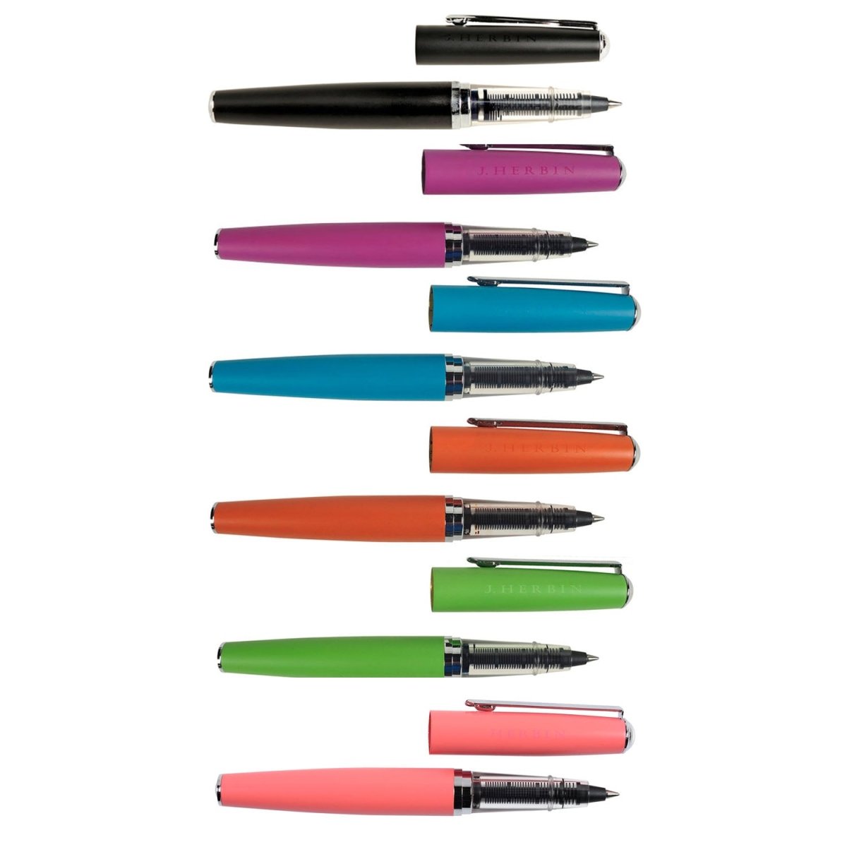 Jacques Herbin Stylo Black Roller Ball Pen 21600T - SCOOBOO - HB_STY_BLK_RB_21600T - Roller Ball Pen