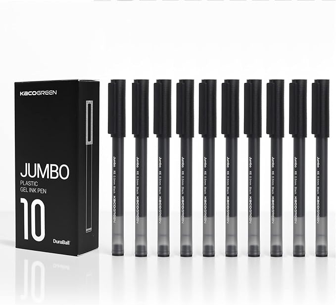 Jumbo Large Capacity 0.5mm Gel Pens-Pack of 10 - SCOOBOO - Jumbo Pack of 10 - Gel Pens