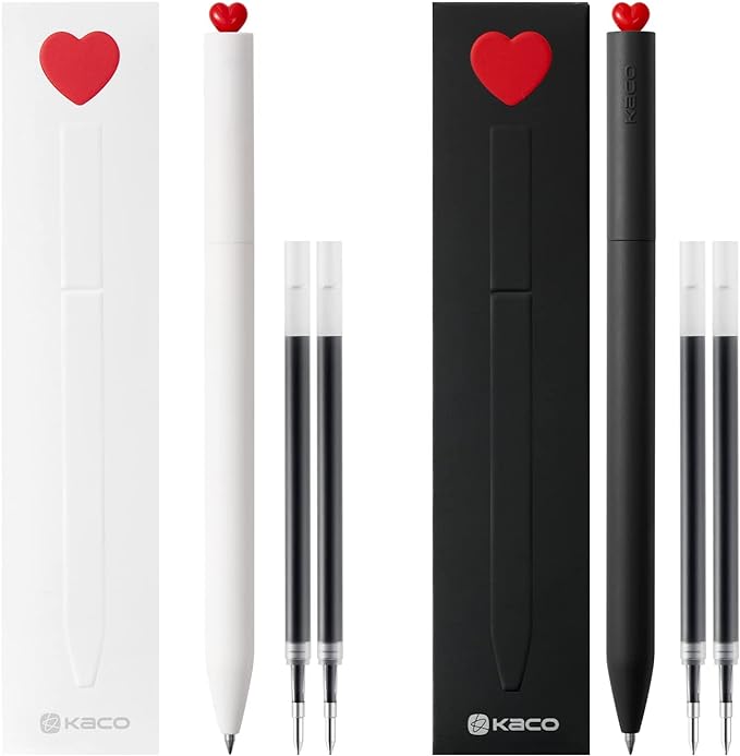Kaco First Roller Red Heart Pen - SCOOBOO - K1055 - Gel Pens