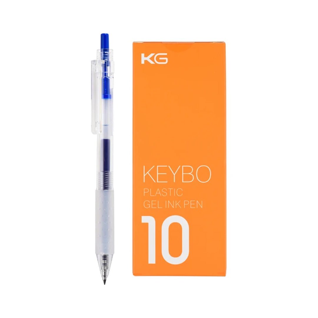 Kaco Keybo Transparent Gel Ink Pen 0.5mm - Pack Of 10 - SCOOBOO - Gel Pens