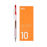 Kaco Keybo Transparent Gel Ink Pen 0.5mm - Pack Of 10 - SCOOBOO - KEYBO Red 0.5mm - 2 - Gel Pens