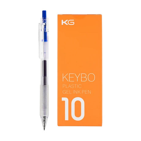 Kaco Keybo Transparent Gel Ink Pen 0.5mm - Pack Of 10 - SCOOBOO - KEYBO Red 0.5mm - 2 - Gel Pens