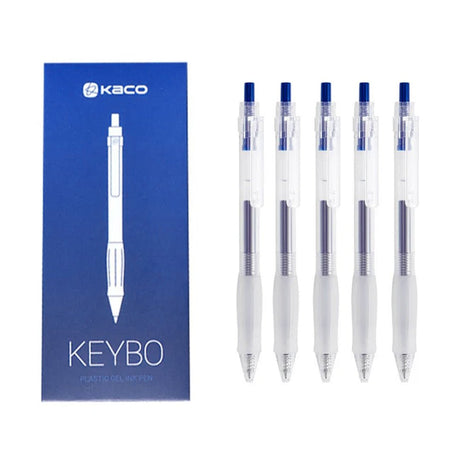 Kaco Keybo Transparent Gel Ink Pen - 5pcs - SCOOBOO - KJ1003B - Gel Pens