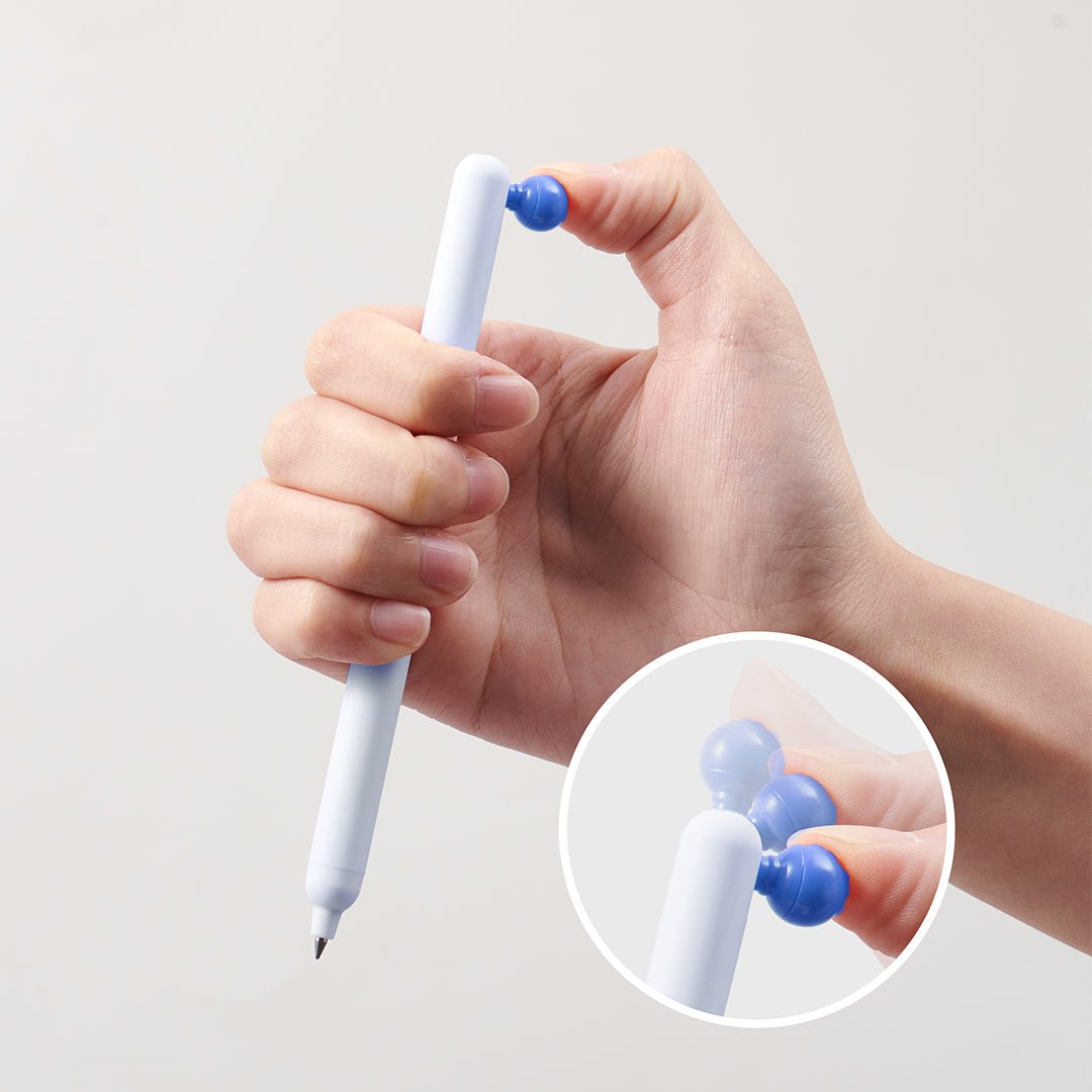 KACO POPUP Gel Pens - 6 Black Ink Pens + 6 Refills | 0.5mm Tip, Quick-Drying & Smudge-Proof For Journaling