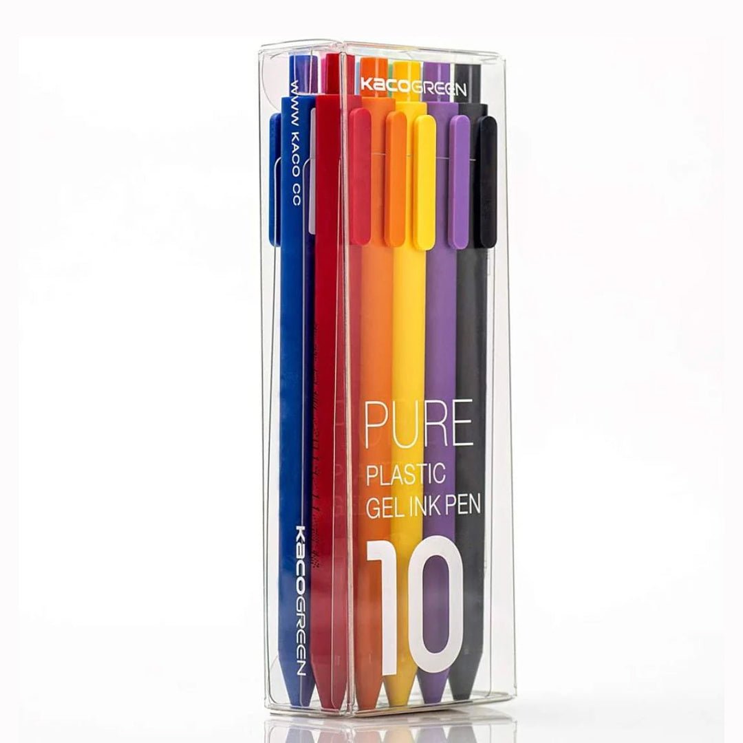 Kaco Pure Assorted Colour Gel Pens - SCOOBOO - Pure - 10 - Gel Pens