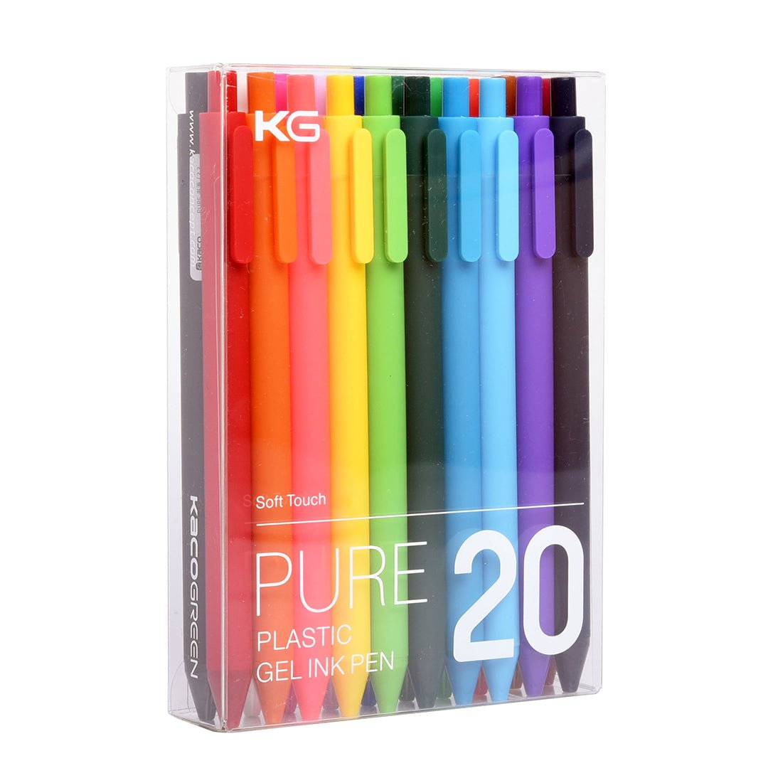 Kaco Pure Assorted Colour Gel Pens - SCOOBOO - Pure - 20 - Gel Pens