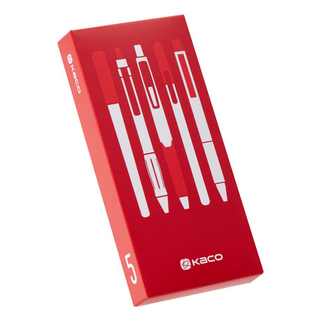 Kaco Red Pen Set- Pack of 5 - SCOOBOO - Gel Pens