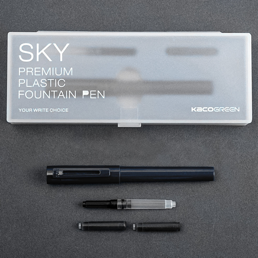 Kaco Sky Plastic Fountain Pen - SCOOBOO - Kaco - Sky - Black - Fountain Pen