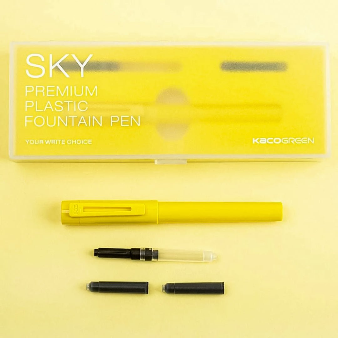 Kaco Sky Plastic Fountain Pen - SCOOBOO - Kaco - Sky - Yellow - Fountain Pen